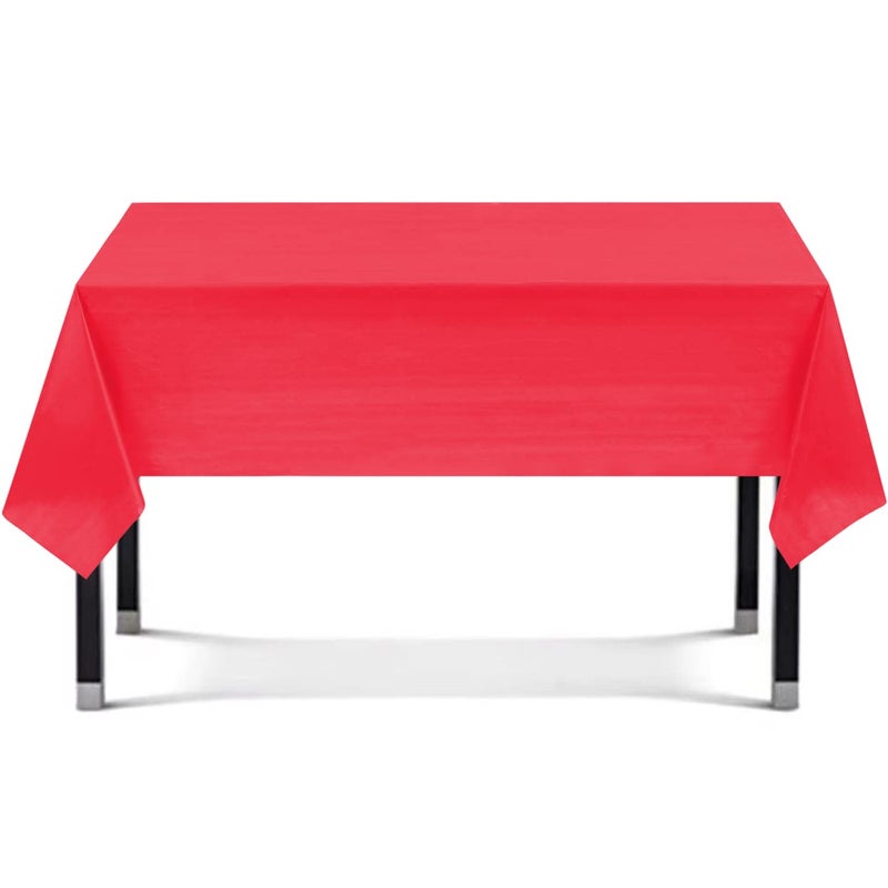 Eleclassi Red 12 Pack Premium Disposable Plastic Tablecloth 54 x 108 in - Plastic Table Cloth Disposable Tablecloth for Rectangle Table Up to 8 Feet - Image 5